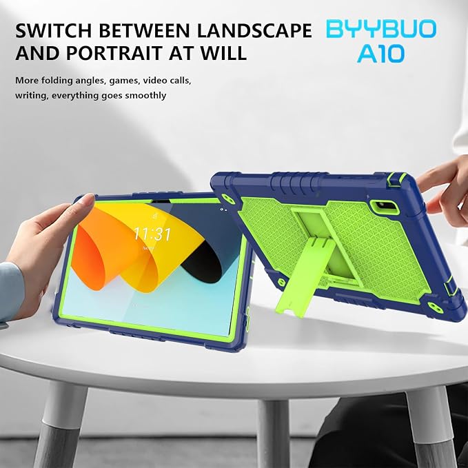 case for BYYBUO SmartPad A10_L 10.1 inch Android Tablet Shockproof Kids Friendly Protective Case+Shoulder Strap Kickstand for BYYBUO SmartPad A10 10.1 inch Tablet (Black)