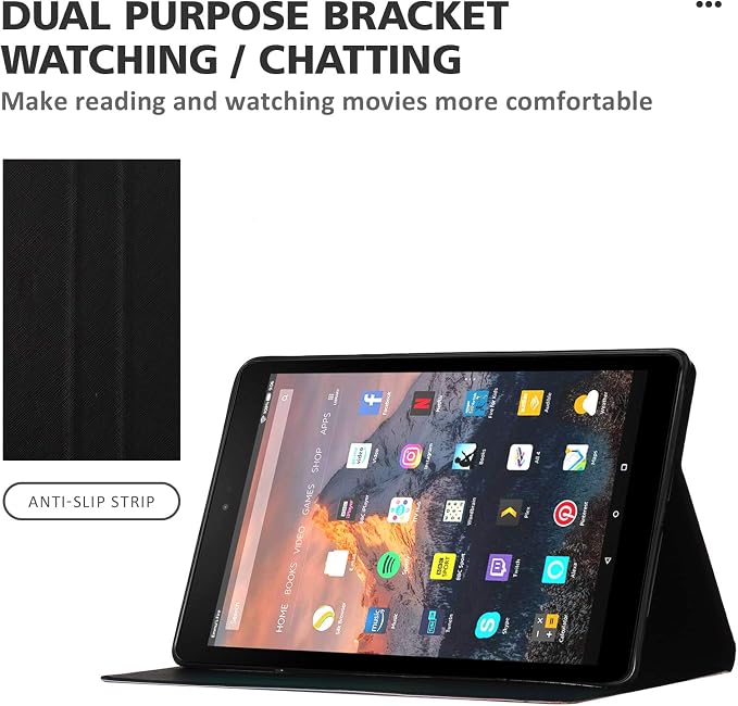 Case for Kindle Fire 7 TabletDteck Full Protective Flip Adjustable Stand Auto Wake/Sleep Smart Cover with Pencil Holder for Kindle Fire 7 Tablet 9th/7th/5th Generation 2019/2017/2015 ReleaseKing Dog