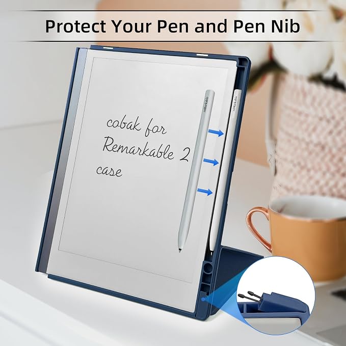 Case for 10.3 Remarkable 2 Tablet with Pen Holder and Multi-Angle Foldable Stand Feature Compatible with Remarkable 2 Paper Tablet 10.3 2020 Released