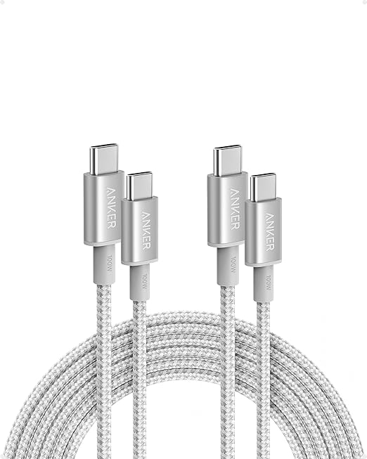 Anker USB C to USB C Cable 100W Fast Charging Cable (2-Pack 10 ft Black) | For iPhone 17 Series MacBook Pro 2020 Pixel and More (Not for Video Output)
