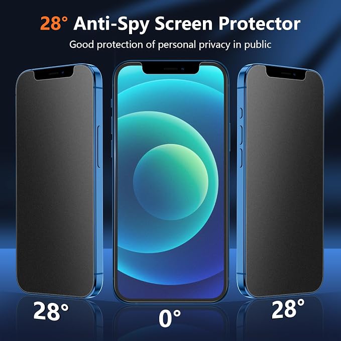 [2 Pack] Matte Privacy Glass Screen Protector Designed for iPhone 11 / iPhone XR Anti-Glare Anti-Fingerprint Install Frame 9H Tempered Glass