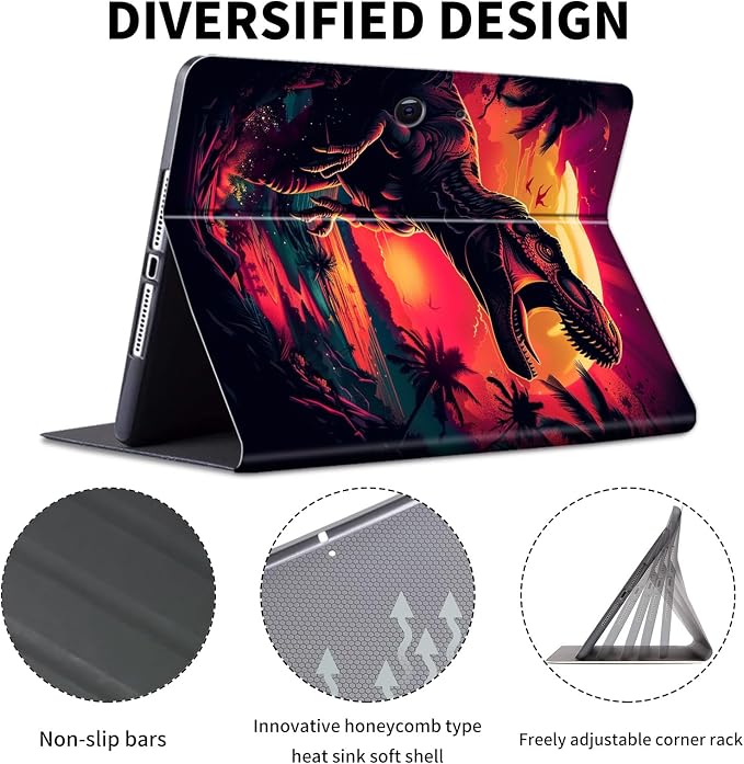 Case for Microsoft Surface Pro 11/10 / 9 13 InchPU Leather Cute Slim Folio Adjustable Stand Cover Case for Surface Pro 11th Edition AIAutumn Red Forest