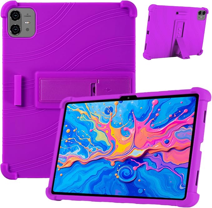 Case for TECLAST Artpad Pro 12.7-Inch Tablet – Shockproof Silicone Protective Cover with Kickstand Drop-Resistant Business Style (Black)