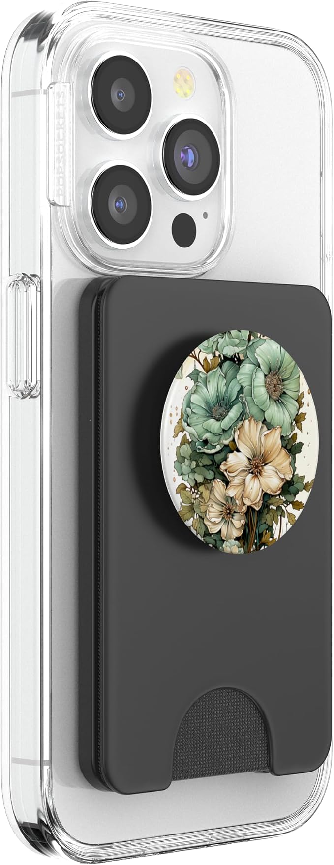 Sage Green Wildflower Floral Moon Flower Botanical PopSockets PopGrip for MagSafe