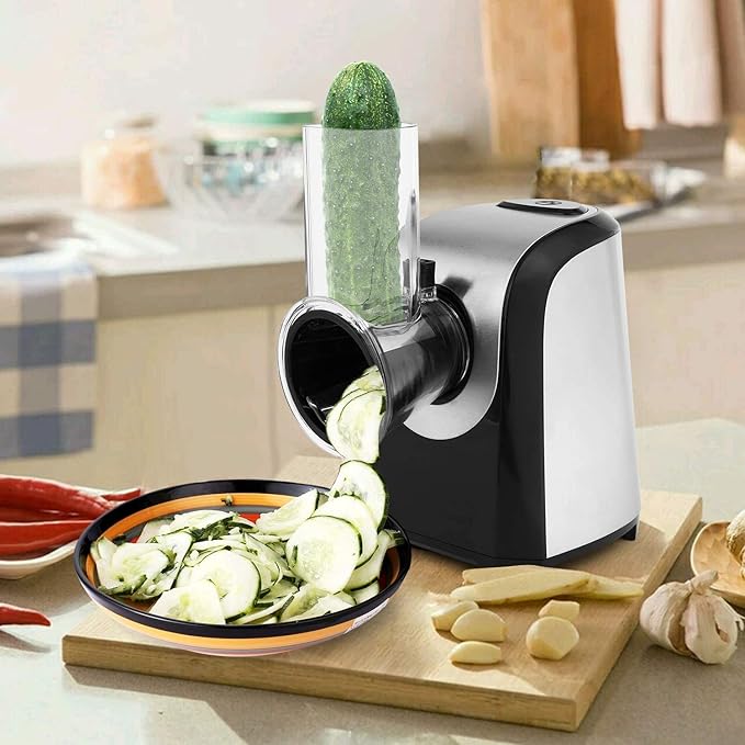 Electric Vegetable Slicer Shredder Salad Maker for Kitchen, 150W 5 Cones