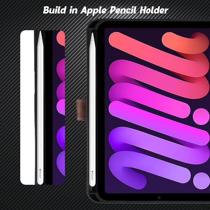 Flip Case for Apple iPad 10.2 9th 8th 7th Generation 2021/2020/2019 Pencil Holder Smart Cover Auto Sleep Wake Protective Documents Pocket Stand Snap Closure Case for iPad 10.2 Inch Black