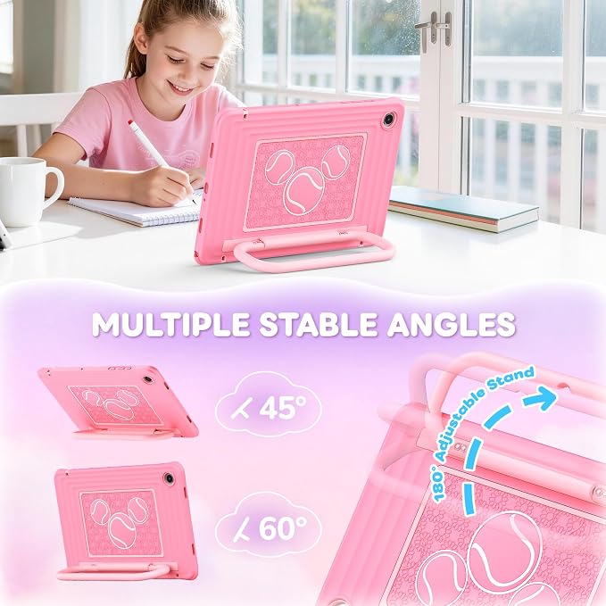 SEYMAC Case for Samsung Galaxy Tab A11+/A9+ Plus 11 for Kids Black | Heavy Duty Shockproof Built-in Screen Protector Rotating Stand Handle and Shoulder Strap