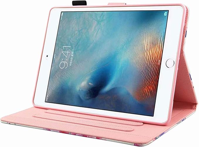 Case for iPad mini 1 2 3 4 Mini 5 Leather Smart Kickstand Case Flip Wallet Protective Case Compatible with iPad mini 1 2 3 4 Mini 5 2019 Pink Gold Marble