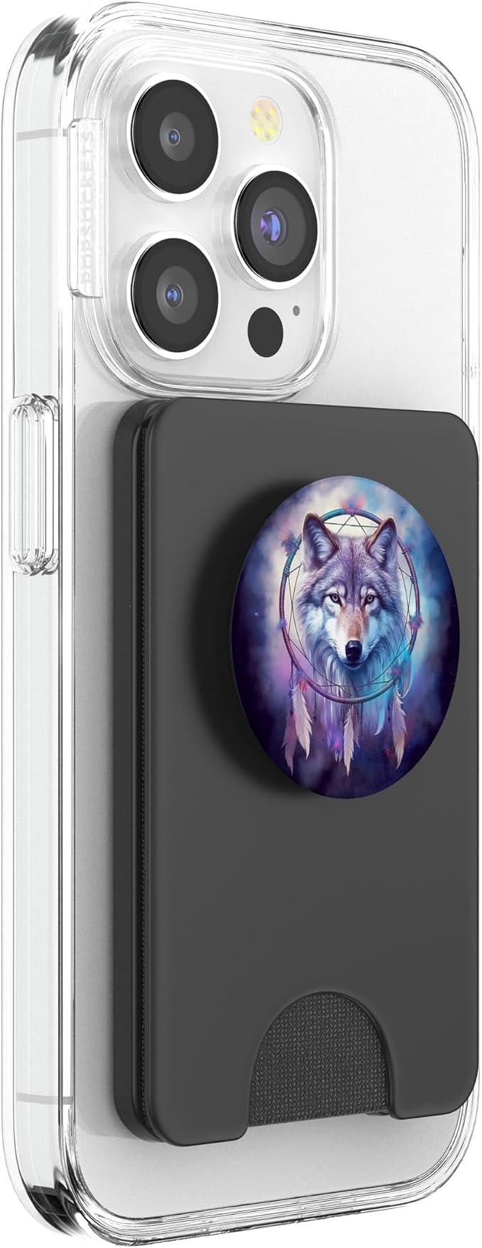 Wolf Dream Catcher Celestial Galaxy Purple PopSockets Adhesive PopGrip