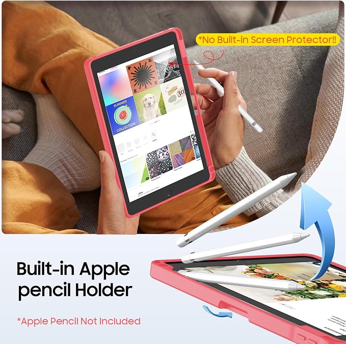 Fintie Shockproof Case for iPad 9th / 8th / 7th Generation 10.2 Inch | Slim Frosted Hard Back Cover Multi-Angle Viewing Built-in Kickstand &amp Pencil Holder Anti-Scratch Black