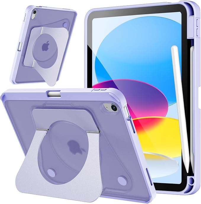 Case for iPad Air 11-inch (M4 2026/ M3 2025/ M2 2024) &amp 10.9-inch (5th/ 4th Gen) 2022/2020Dual Metal Foldable Stand Any Angle Support with Pencil Holder (Black)