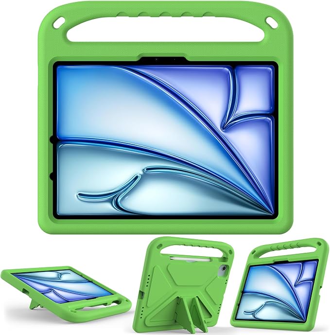 Dteck Kids Case for iPad 10.2 - Shockproof Rugged EVA Handle Stand Child Proof Case for iPad 9/8/7 Generation Black