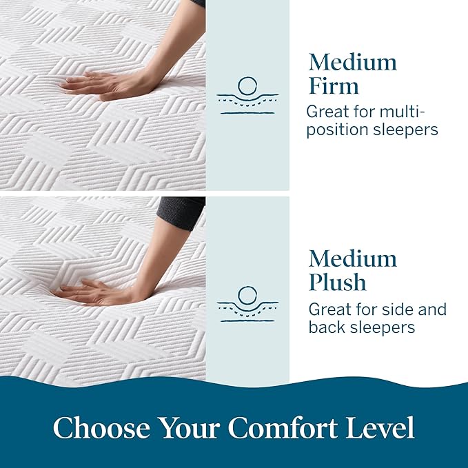 Lucid 12 Inch Memory Foam Mattress - Medium Plush Feel - Infused with Refreshing Bamboo Charcoal and Cooling Gel - Bed in a Box - Temperature Regulating, Pressure Relief - Breathable - California King