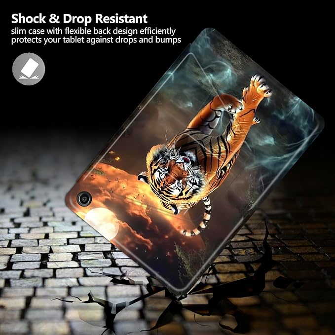 Case for Kindle Fire 7 Tablet (12th Generation 2022 Release) Baseball Theme 360 Degree Rotating Stand Protective Cover with Auto Sleep/Wake for Fire 7 2022 Tablet