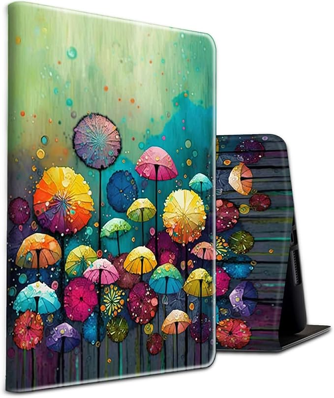 for 10.1 Amazon Fire HD 10 Tablet (13th Generation 2023 Release)PU Leather Multi-Angle Anti Slide Stand Cases with Auto Wake/SleepAnimals Dog Paws Galaxy