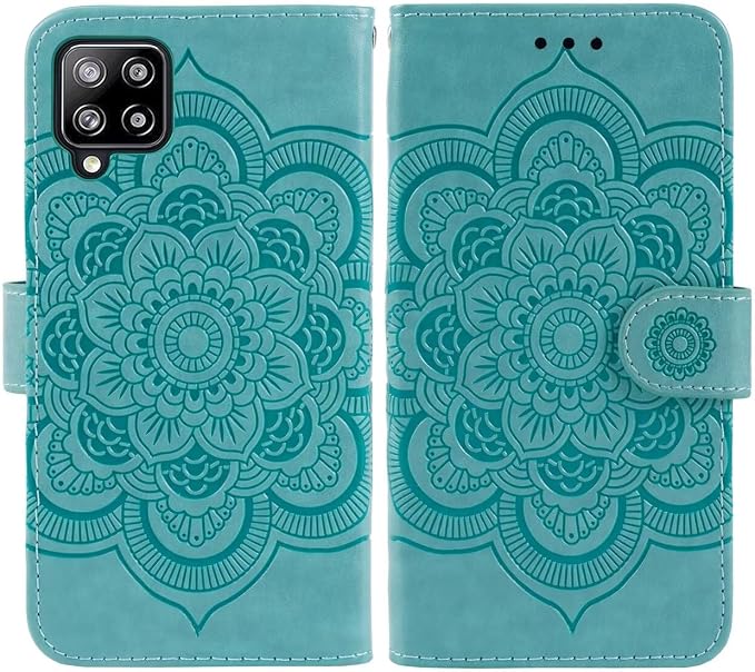 Case for Galaxy A42 5G Case Galaxy M42 5G SM-A426 Wallet Case with Tempered Glass Screen Protector Leather Flip Credit Card Holder Stand Phone Cover Cases for Samsung Galaxy A42 5G Blue