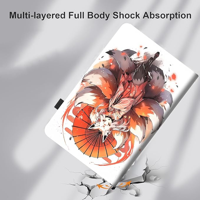 Case for Amazon Kindle Fire Max 11 Case (13th Gen 2023 Release) 11，Slim Fit Foldable Standing Cover Case with Auto Sleep/Wake for Fire 11 Max Tablet，Skull and Fire