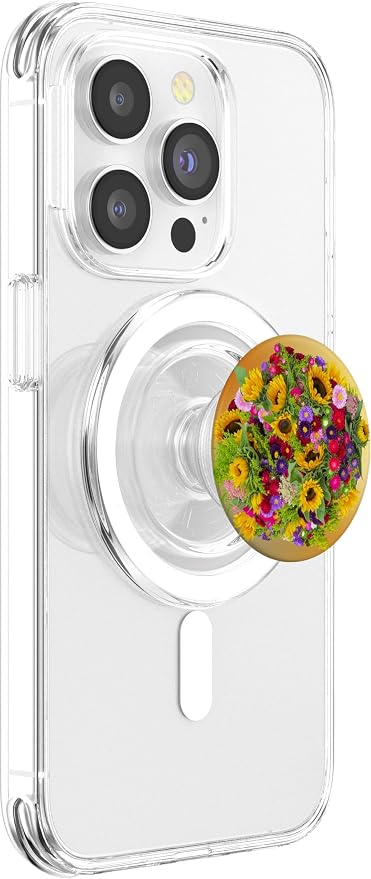 Sunflower Phone Grip Pressed Flower Pop Up Nob Spring Floral PopSockets Adhesive PopGrip