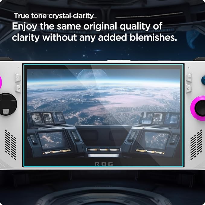 Spigen GlasTR EZ FIT Screen Protector Tempered Glass for ROG Ally [2 Pack] | 9H+ Tempered Glass Auto align tray 100% clarity Original touch Scratch Resistant 7  Case-friendly