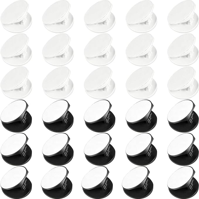 30 Pack Blank Phone Grip Holder Expandable Phone Grip StandBlack