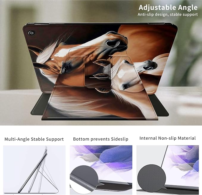 Case for Samsung Galaxy Tab A9 8.7-Inch 2023360 Degree Rotating Multi-Angle Viewing Protective Cover with Auto Sleep/Wake-Blue Butterfly