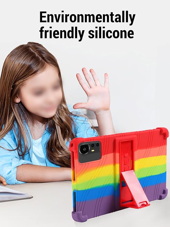 for Bnegynng CP31M 10 inch Tablet Protective case Shockproof Lightweight Silicone Protective Cover with Stand Child-Friendly Protection Easy to Clean DesignBlack