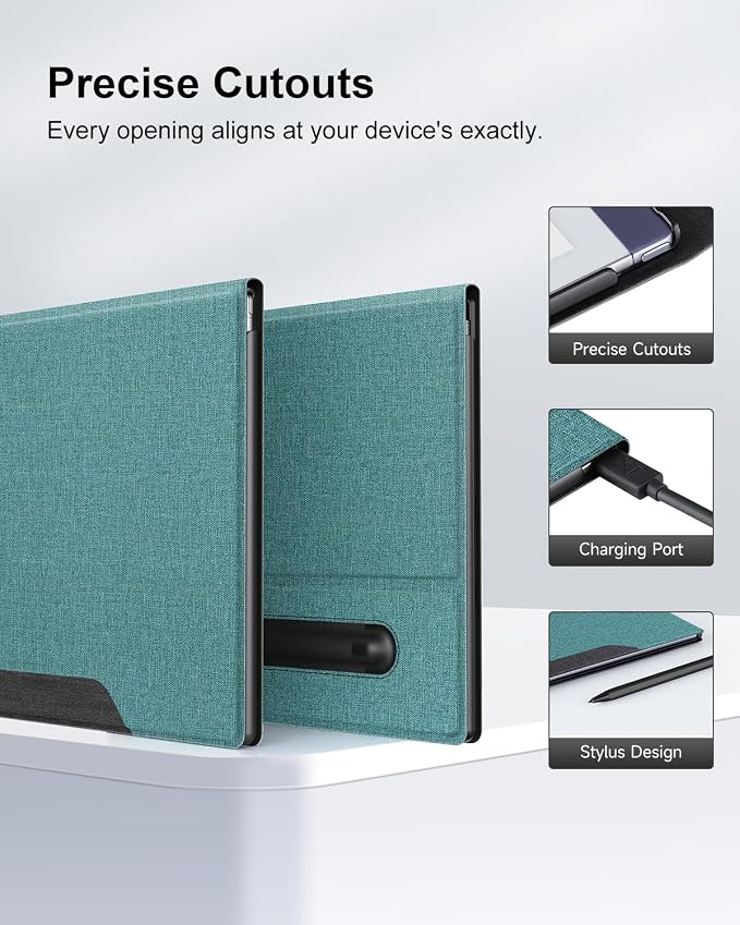 Case for Remarkable 2 Paper Tablet 10.3 2020 Released Fabric Folio Cover with Pen Pocket Stable Stand Design Black &amp Light Cork (Exclusive Templates Provided)