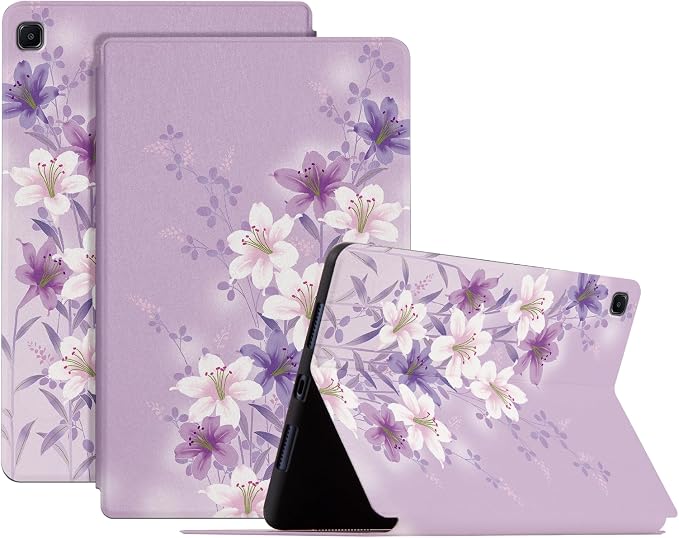 Shockproof Protective Case for Samsung Galaxy Tab S6 Lite 2024/2022/2020 Model SM-P610/P613/P615/P619 - Folding Stand Cover for Galaxy Tablet S6 Lite - Cute Dinosaur