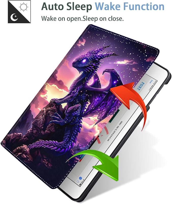 Case for iPad (A16) 11th Generation 11 Inch (2025) iPad 10th Generation 10.9 Inch (2022)，Slim Fit Foldable Standing Cover Case with Auto Sleep/Wake ，Moth Moon