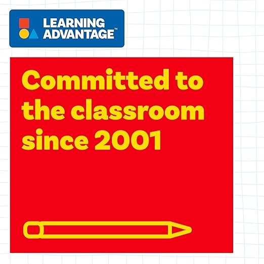 LEARNING ADVANTAGE Giant Magnetic Foam Ten Frames | Early Math Manipulative | 2 Frames with 20 Disks | Teach Number Concepts, Addition and Subtraction