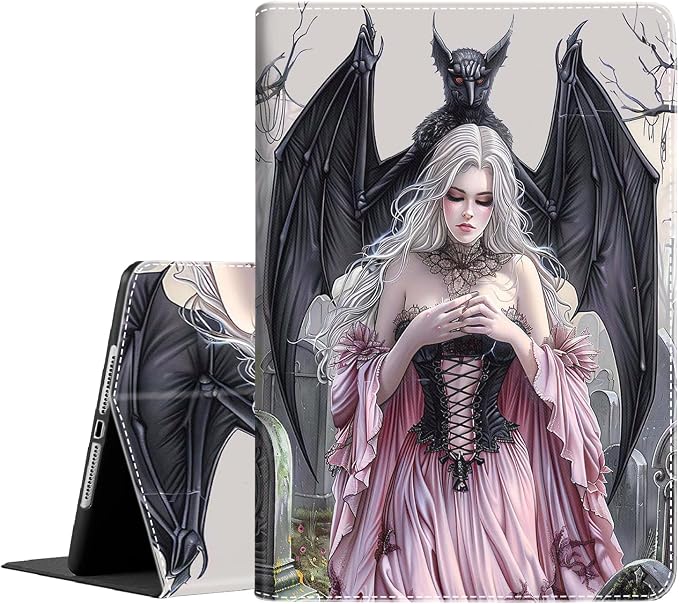 Case for iPad 9th/8th/7th Generation 2021/2020/2019 iPad 10.2 Inch Also Fit iPad Air 3th Gen 2019/iPad Pro 10.5 inch，Standing Cover with Auto Sleep/WakeCute Black Cat