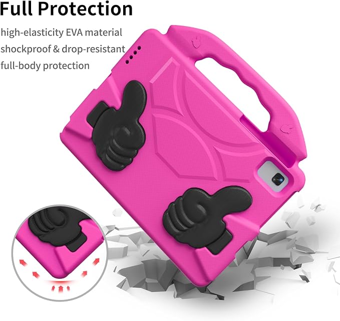 Kids Tablet Case with Built-in Kickstand and Handle Shockproof Cover Compatible with Lenovo Tab M10 FHD Plus 10.3Samsung Galaxy Tab A7/S6 Lite 10.4”Blue