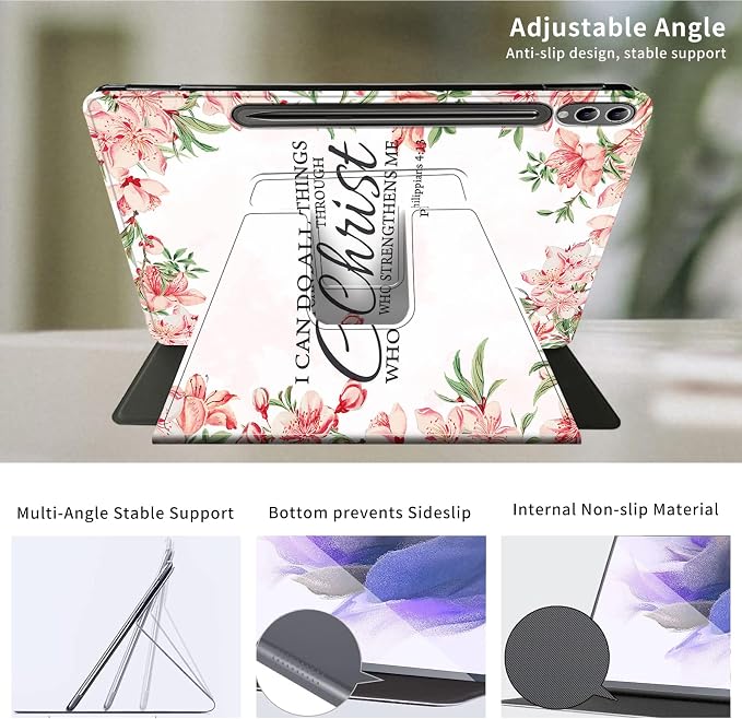 Case for Samsung Galaxy Tab A9 8.7-Inch 2023360 Degree Rotating Multi-Angle Viewing Protective Cover with Auto Sleep/Wake-Blue Butterfly