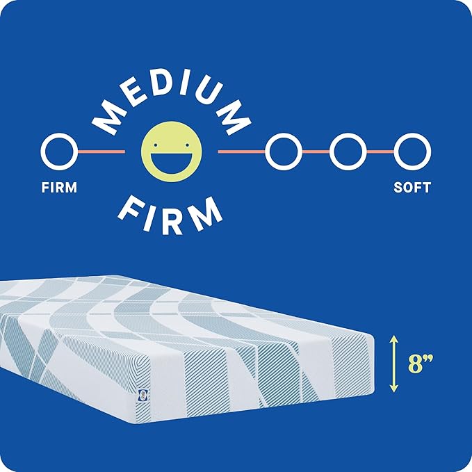 Sealy Dreamlife 8” Foam Mattress-in-a-Box, California King, SealyComfort Gel Memory Foam, Surface-Guard Technology, Breathable Comfort