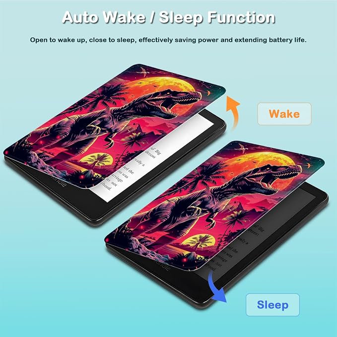 for 6 Kindle 2024 and 2022 (11th Generation) Case Slim Lightweight Smart Cover Case with Auto-Wake/Sleep for Kindle 2024Bald Eagle Flag