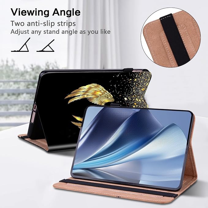 ALILANG Case for Kindle Fire HD 10 &amp 10 Plus Tablet (13th/11th Generation 2023/2021 Release) 10.1 Shockproof Folding Stand Cover for Amazon Fire Hd 10 Tablet Case-Basalt Eagle