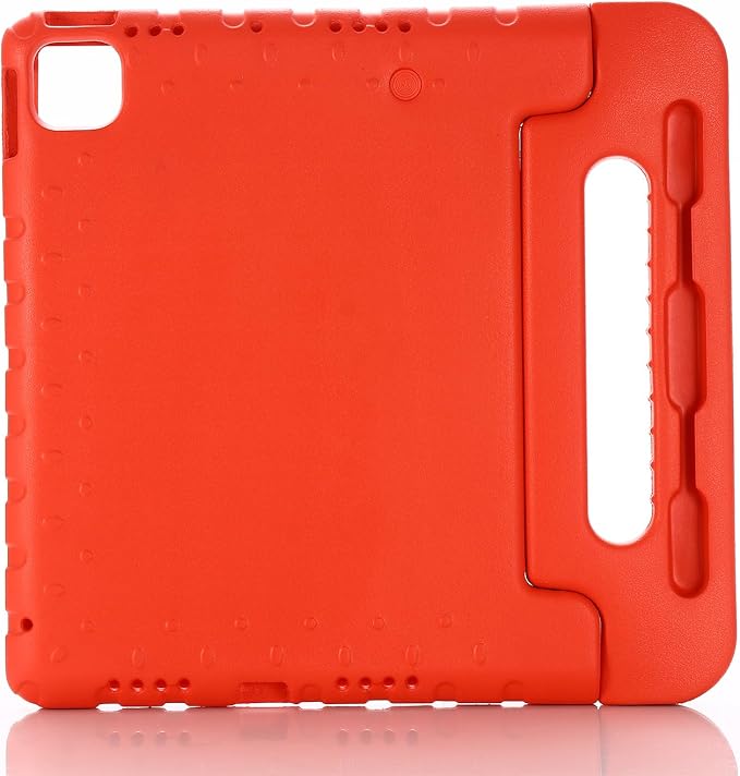 Kids Case for iPad Pro 11 M5/M4 &amp iPad Air 11 (2026/2025/2024) Shockproof Case with Pencil Holder Techcircle Light EVA Foam Handle Stand Bumper Protective Child Friendly Drop Proof Cover Black