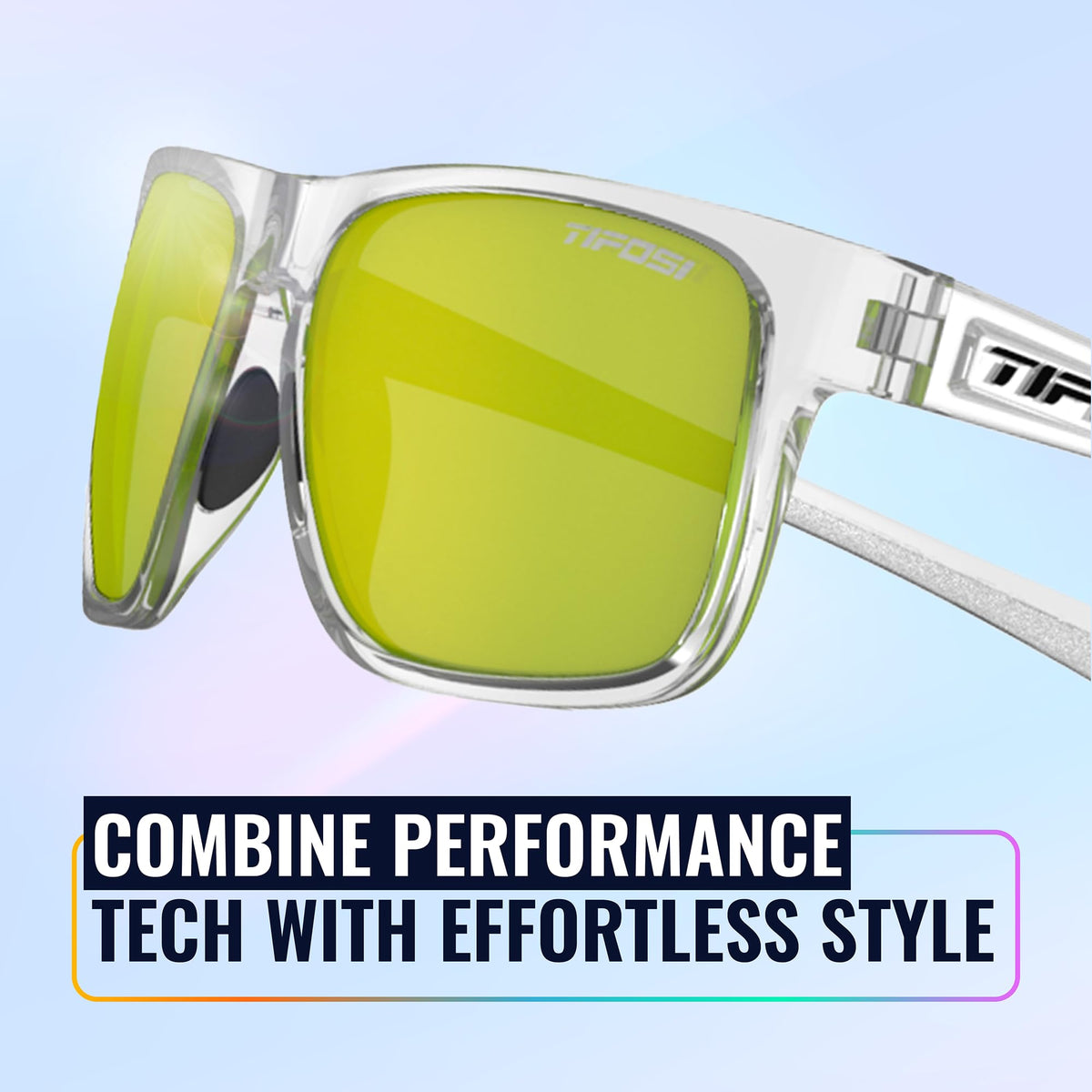 Tifosi Optics Swick Sunglasses (Crystal Clear/Smoke Yellow Lenses)