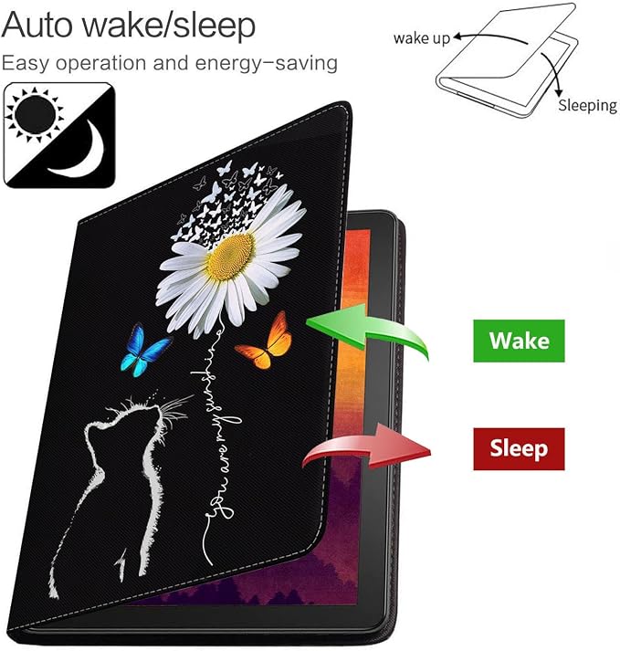 Case for Samsung Galaxy Tab S10 Lite/ S10 FE/ S9 FE 5G 10.9 Inch/ S9 11 Inch - Slim PU Leather Folding Stand Folio Cover with Auto Sleep/Wake American Flag &amp Bullets