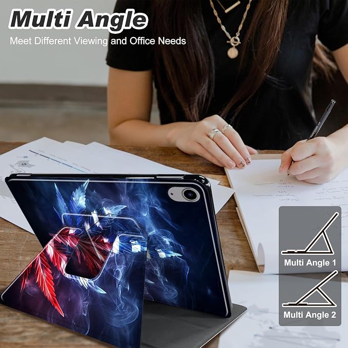 for iPad 10.2 Rotating Case 360° Protection Adjustable Kickstand Cover for iPad 10.2 (7th8th9th Generation) Shockproof Durable Lightweight PU Leather for iPad 10.2 Stand Case Basketball