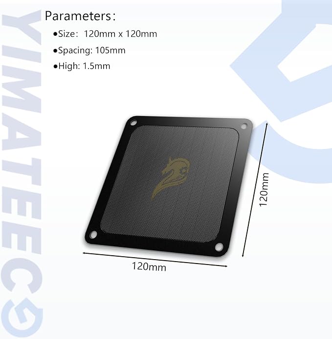 120mm Fan Filter PC Dust Filter Computer Fan Grills Dust Mesh Magnetic Frame PC