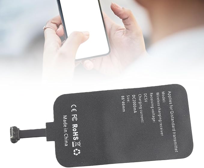 Long Distance Wireless Charger Wireless Charging Receiver Wireless Charger Receiver Charging Adapter Charging Receiver Patch Module Chip 5V 2A 10W for Micro USB Reverse Interface Phone