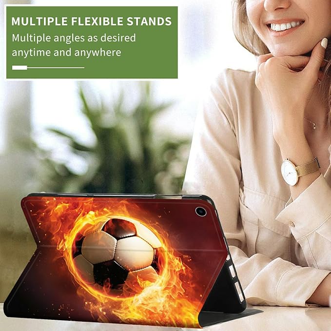 Case for Kindle Fire HD 10 &amp 10 Plus Tablet 10.1 (13th/11th Generation 2023/2021 Release) Lightweight Slim PU Leather Adjustable Multi-Angle Smart Shell Cover with Auto Wake/SleepA Flowers Art
