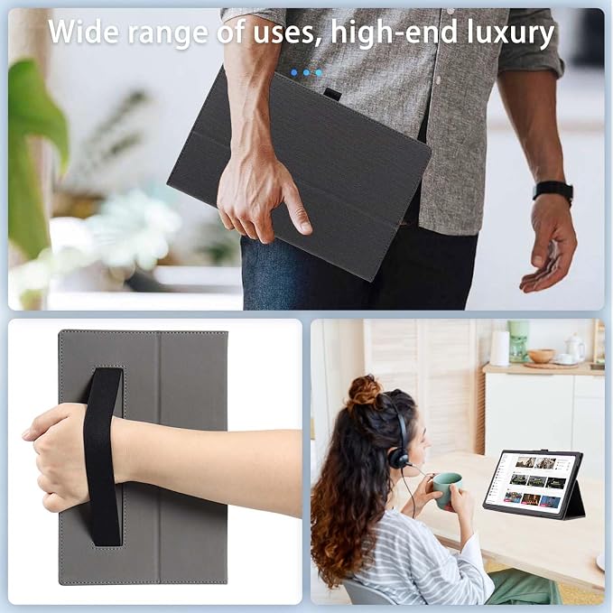 Case for Wacom MovinkPad 11 Drawing Tablet 11inchNOUKAJU Drawing Tablet Protection CoverFolding Stand with Pencil Holder and Wrist StrapProtection Case for Wacom MovinkPad 11(Black)