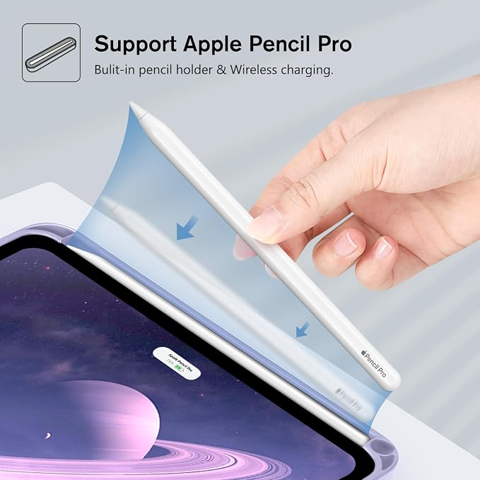 FINTIE Keyboard Case for iPad mini 7th Generation (A17 Pro) / mini 6 8.3 | Detachable Magnetic Bluetooth Keyboard Soft TPU Cover Multi-Angle Viewing Pencil Holder Backlight/Fantasy Ombre