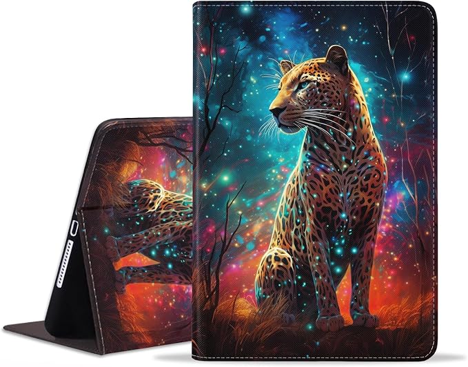 Case for Samsung Galaxy Tab S10 Plus 2024/ S9 Plus/ S9 FE Plus 5G 12.4 Inch 2023 Slim PU Leather Stand Folio Cover with Auto Wake Sleep Abstract Paint Dogs