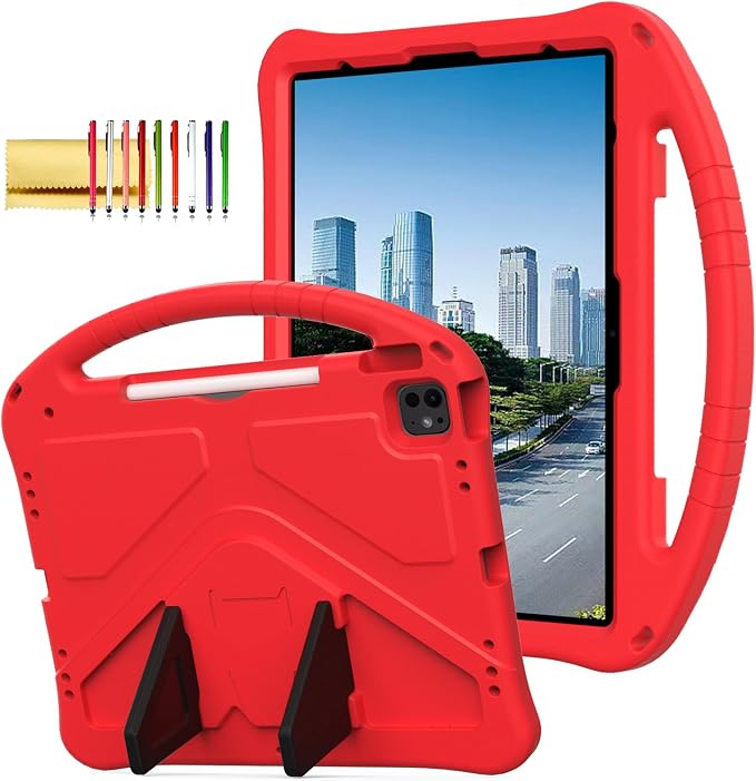 Dteck Kids Case for iPad 10.2 - Shockproof Rugged EVA Handle Stand Child Proof Case for iPad 9/8/7 Generation Black