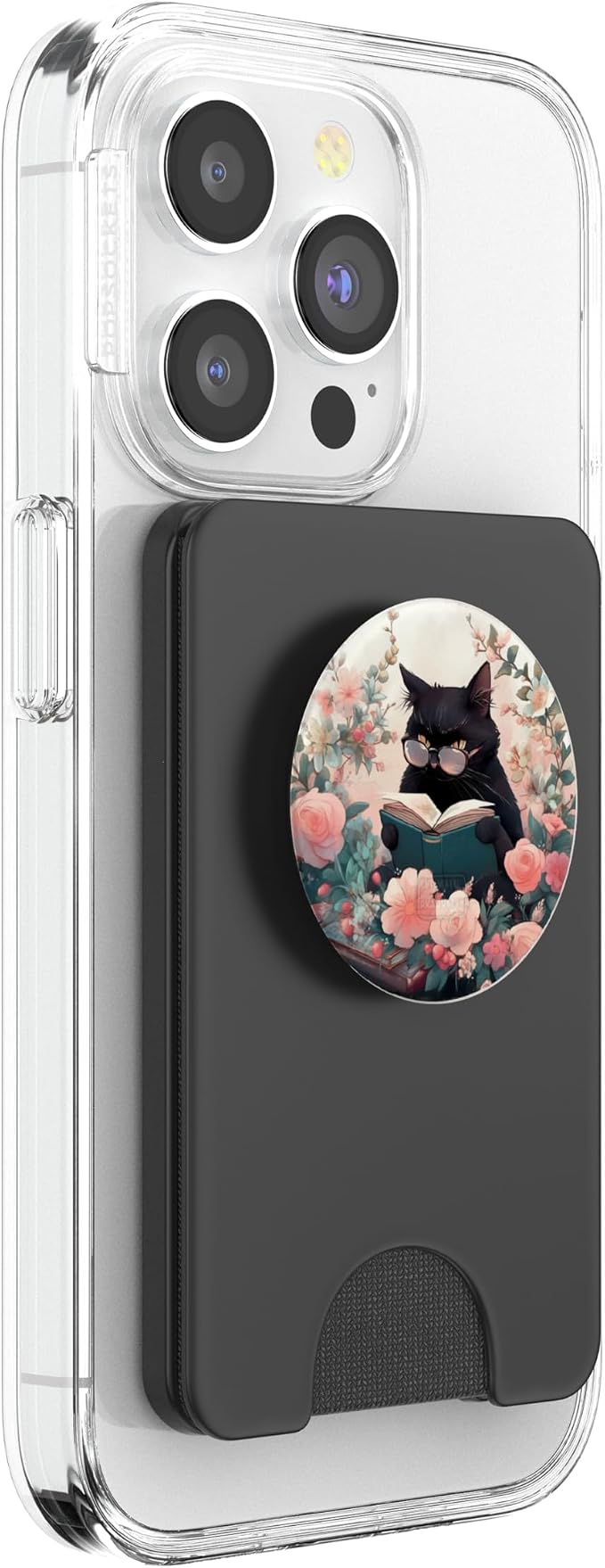 Book Lover Cat Owner Bookworm Reading Literature Librarian PopSockets Adhesive PopGrip