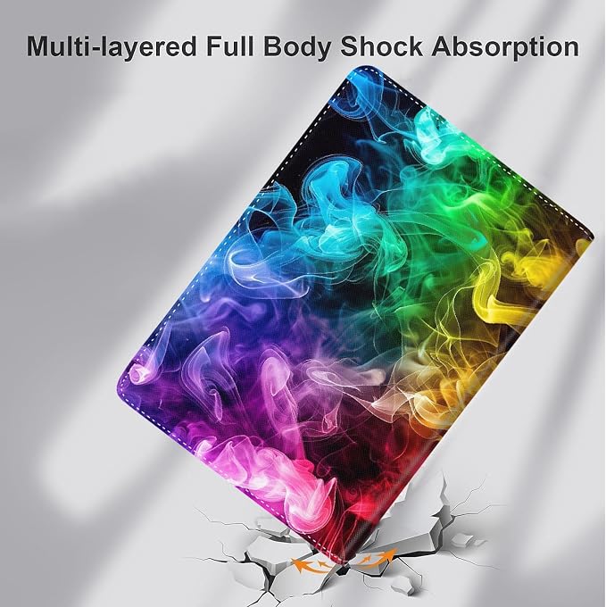 Case for iPad (A16) 11th Generation 11 Inch (2025) iPad 10th Generation 10.9 Inch (2022)，Slim Fit Foldable Standing Cover Case with Auto Sleep/Wake ，Red Moon Japanese Landscape