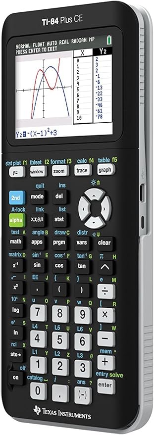 Texas Instruments TI-84 Plus CE Graphing Calculator, Black